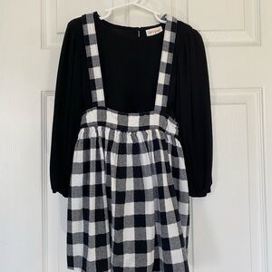Cat & Jack Black and White Plaid Kids Dress